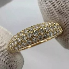 2Ct Round Cut Lab-Created Diamond Wedding Band Ring 14K Yellow Gold Plated