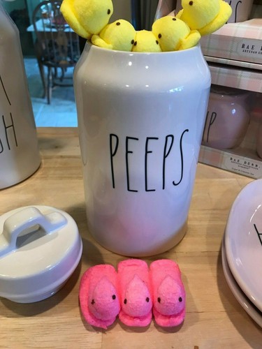 Rae Dunn for Magenta Easter Peeps Tall Canister Traditional LL Spring!~ - Picture 2 of 3