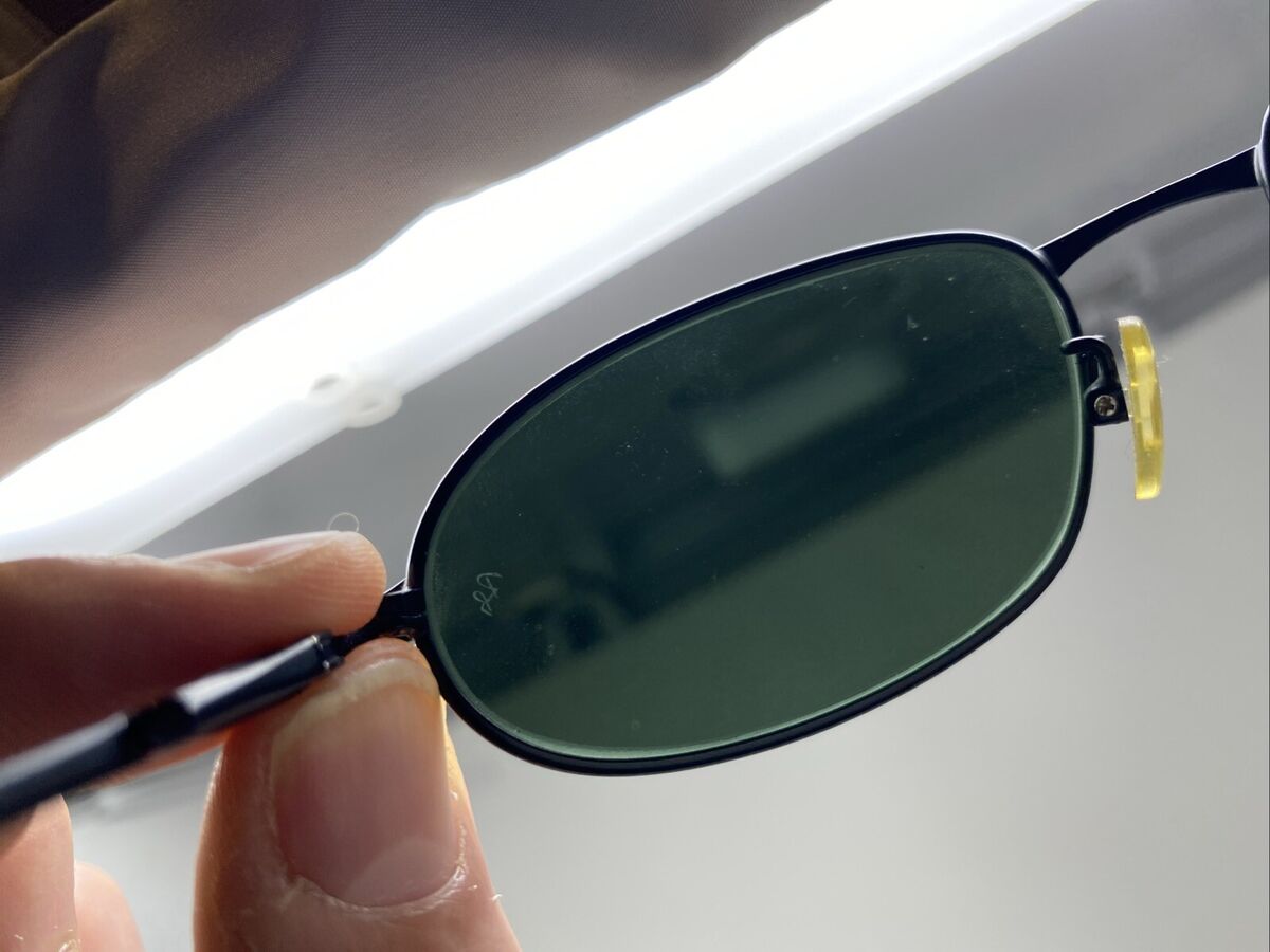Ray-Ban ITALY RB8013 TITANO W3120 BLACK W/ GREEN LENS 6346 Ray-Ban ITALY RB8013 TITANO W3120 BLACK W/ GREEN LENS 6346