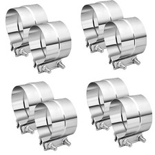 8pcs 5 Inch Lap Joint Exhaust Band Clamp Muffler Sleeve Coupler Stainless Steel 8pcs 5 Inch Lap Joint Exhaust Band Clamp Muffler Sleeve Coupler Stainless Steel