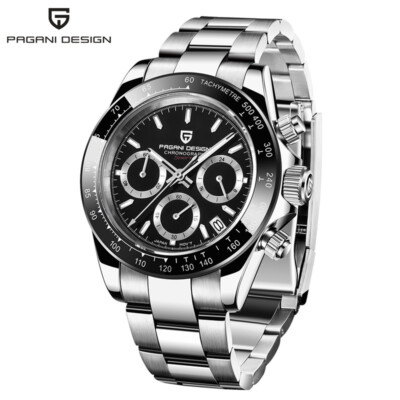 PAGANI DESIGN Men's Chronograph Japan Wrist Watch Steel Band relogio masculino