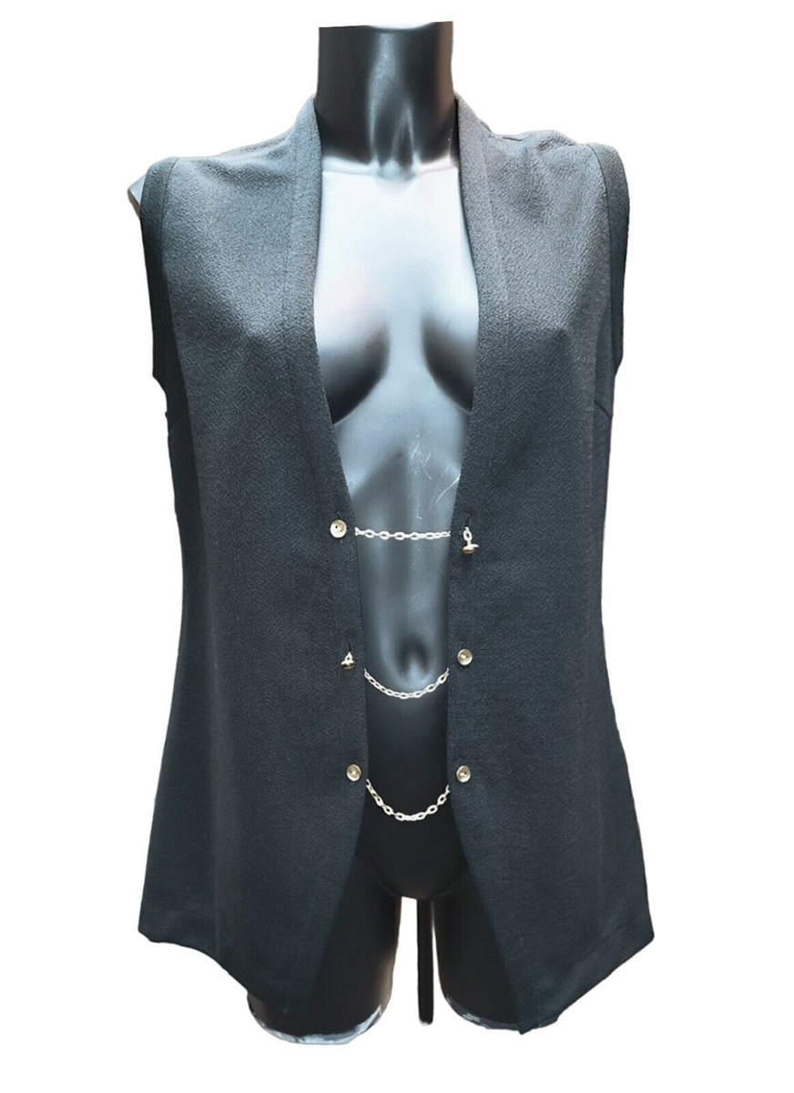 Classic Women's Blouse Black Summer Golden Chain One Size Classic Women's Blouse Black Summer Golden Chain One Size
