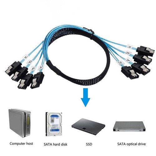 4/6/8 SATA to 4/6/8 4.0 Female 90/180 Degree for Server Computer Host SSD SATA - Picture 5 of 26