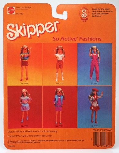 Vintage Skipper So Active Fashions Sailor Dress Outfit - 7983 NRFP 1984 Mattel - Picture 2 of 2