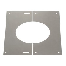 Flue Pipe Finishing Plate 30°-45° Stainless Steel Twin Wall Wood Multifuel Stove