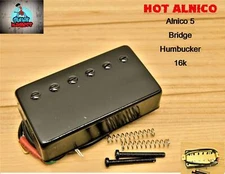 G.M. Hot Alnico 5 Black Humbucker Bridge (52mm) (4-wire)