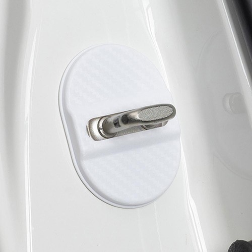 Carbon Fibre Car Door Lock Protective Cover Anti Rust Hot X0A7 W4L4 P5X8 - Picture 17 of 22