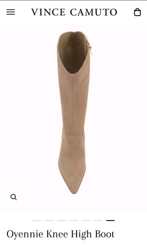 Stivali beige Vince Camuto taglia 7M Oyennda in pelle scamosciata al ginocchio, nuovi - Foto 5 di 20