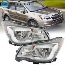 Halogen Headlight For Subaru Forester 2017-2018 Driver & Passenger Side Clear