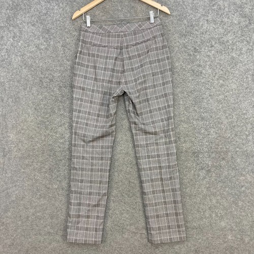 Grace Willow Pants Womens 8 Grey Check Pockets Straight Leg 3502 - Picture 8 of 11