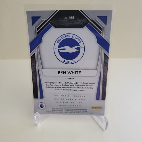 2020/21 PANINI PRIZM PREMIER LEAGUE BEN WHITE RC PINK CRACKED ICE #168 BRIGHTON - Picture 2 of 2
