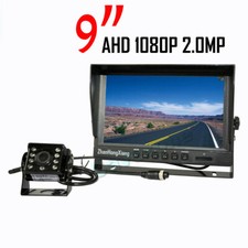 9" IPS HD Rear View DVR Monitor AHD 1080P 8LED Backup Camera Dash Cam 5m/15m
