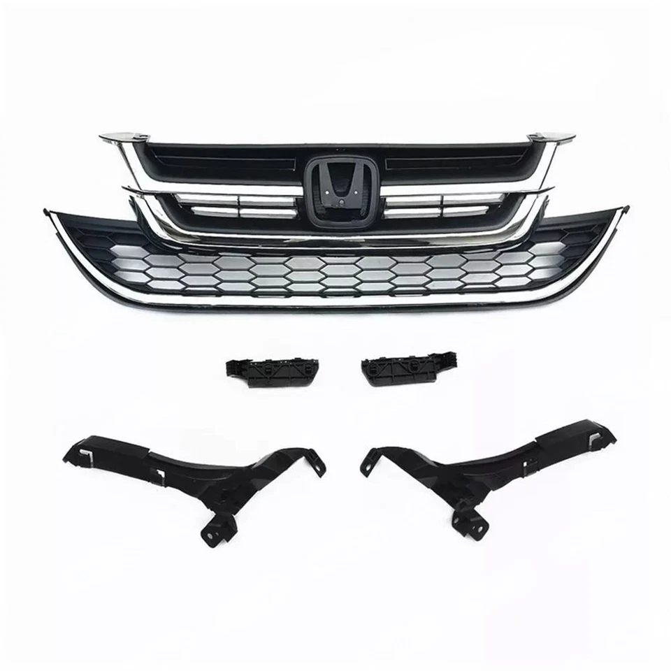 For 2010 2011 Honda CR-V CRV Front Upper Lower Grille Bumper Headlight Brackets - Imagem 2 de 4