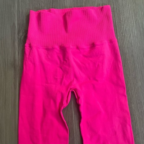 NWOT Free People Movement High-Rise 7/8 Length Good Karma Leggings Hot Pink XS/S - 第 3/7 張圖片