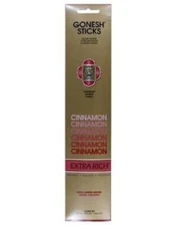 Gonesh Incense Sticks - 8 Packs - Cinnamon - 20 Sticks Per Pack Extra Rich