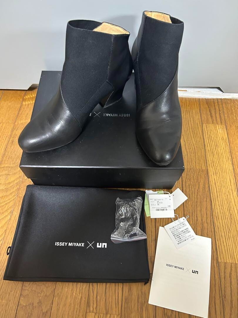 Auth Issey Miyake UN United Nude Leather Short boots Black 40 | eBay