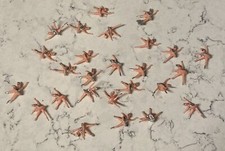 Vintage 50s or 60s Ballerina Cake topper Lot Silver Dress Lot of 20 pcs Diorama