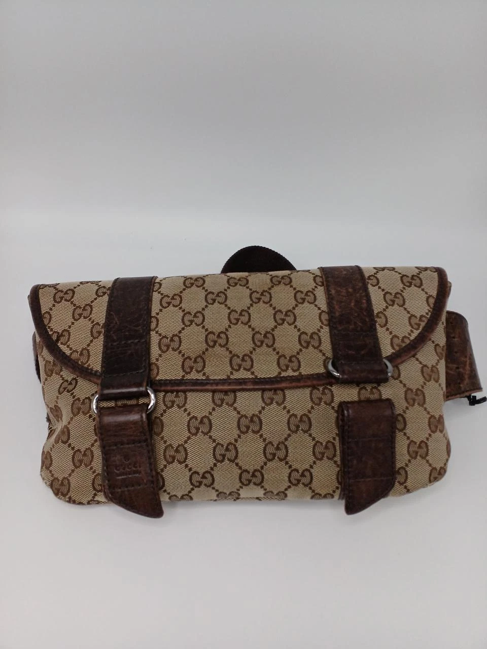 Sac ceinture pochette taille GUCCI 145851 marron beige créateur authentique luxe JAPON