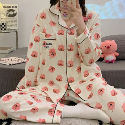 韓国かわいい【Juuneedu】SaltyStripe Shortsleeve pajama 全3色 Short Sleeve Women Pajama Set | Korean Short Pajamas Sleep