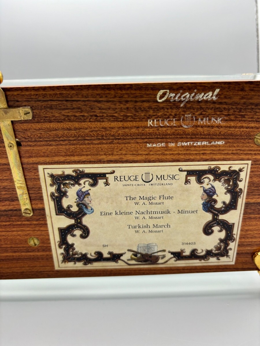 Reuge Sainte-Croix Switzerland 3 Tune 144 Note Music Box w