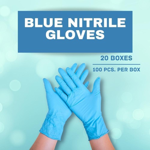 Pack of 2000 Nitrile Glove 4 Mil Powder Free Blue (Non-Vinyl, Non-Latex) Size: S - Picture 2 of 6