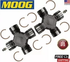 Brand New 2 Premium Driveshaft Universal Joint Front Rear Moog Greasable