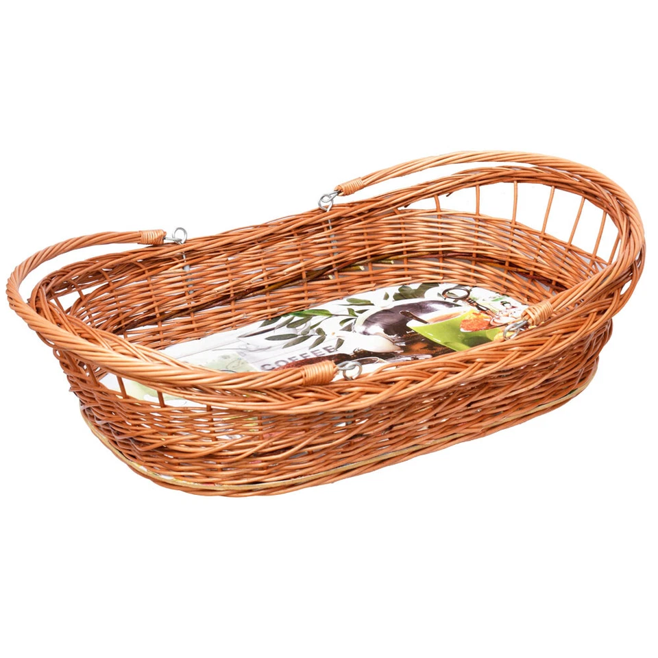 Weidentablett Tablettkorb Korbtablett Tablett Weide Serviertablett Präsent TWRR - Bild 4 von 4