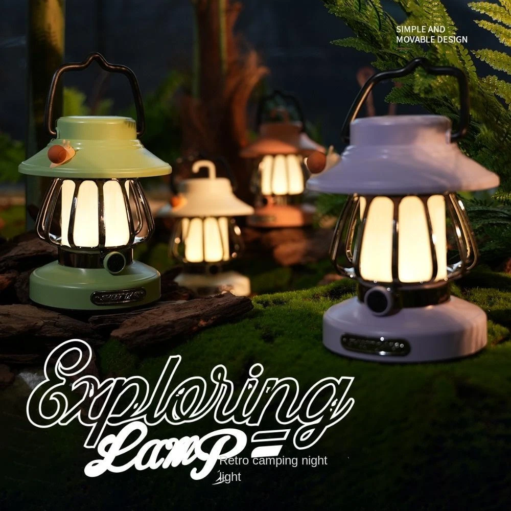 Portable Tent Camping Light Handheld 3 Lighting Modes Garden Lantern Outdoor