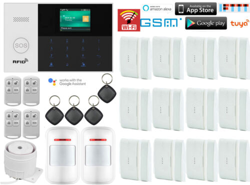 T07 APP WiFi GSM sistema di allarme antifurto sicurezza domestica wireless + Amazon Alexa + Google - Foto 18 di 21