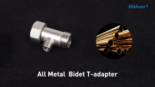 Bidet T Adapter, Metal T Valve for Bidet(3/8” x 3/8” x 3/8”),3 Way Tee Connector - Video 1 of 1