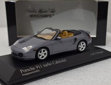 Porsche 911 Turbo Cabriolet 2003 Grey Met 1:43 Minichamps 400062731 SUPERB! (3)