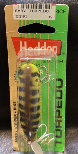HEDDON BABY TORPEDO - BRN CRAWDAD - X0361BRS -NOS Vintage
