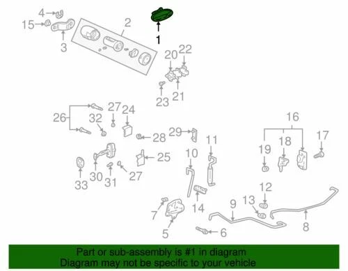 Manija de puerta lateral derecha genuina GM 2000-2002 Buick Pontiac Oldsmobile 25698961 Foto 2 de 2
