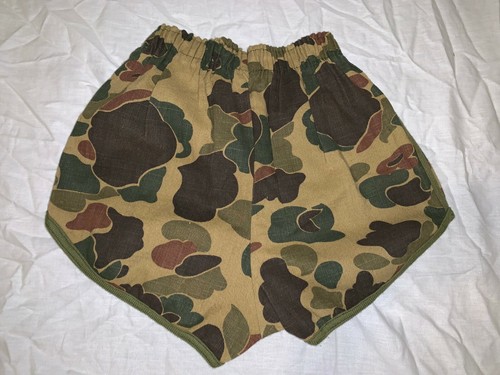 YOUTH BRUCE ELLIOT DUCK DOT PATTERN CAMOUFLAGE RUNNING SHORTS WAIST 20 XSMALL - Picture 6 of 12