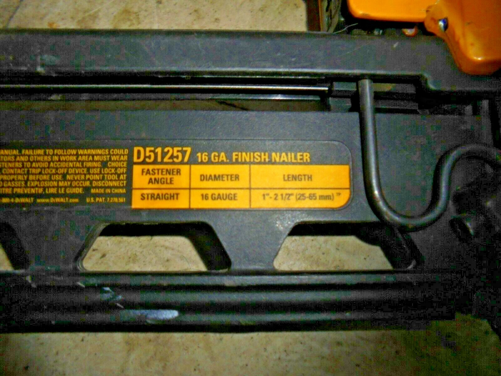 DEWALT 16 GA. FINISH NAILER MODEL D51257 eBay