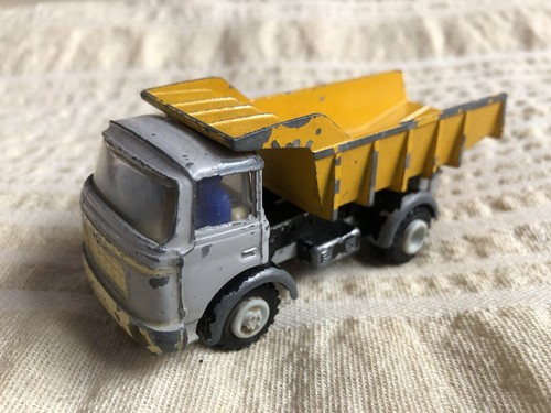 Berliet GAK Diecast Metal Flatbed Truck Grey Yellow RARE Used Vintage - Picture 8 of 8