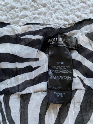 Bisou Bisou Women Beaded Long Sleeve Pleated Shirt Short Dress Multicolor Size S - Picture 5 of 13