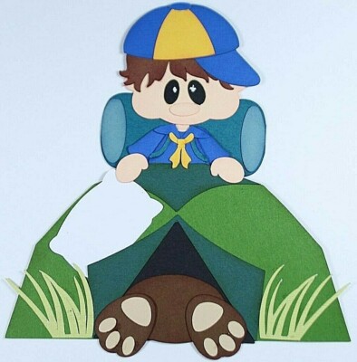 LEGO BOY Paper Piecing Premade Scrapbook Border Scrapbooking building block