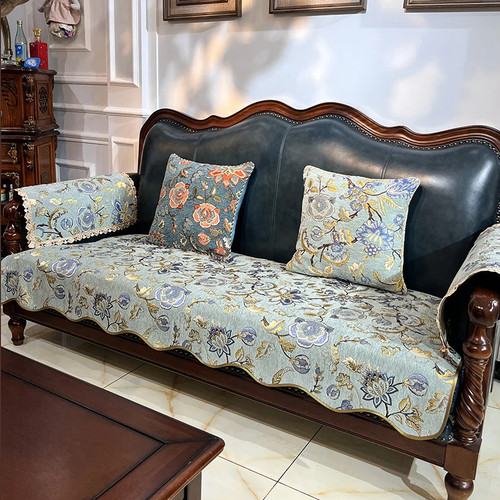 Copridivano Stile Europeo Lusso Jacquard Copridivano Antiscivolo Copripoltrona - Foto 23 di 26