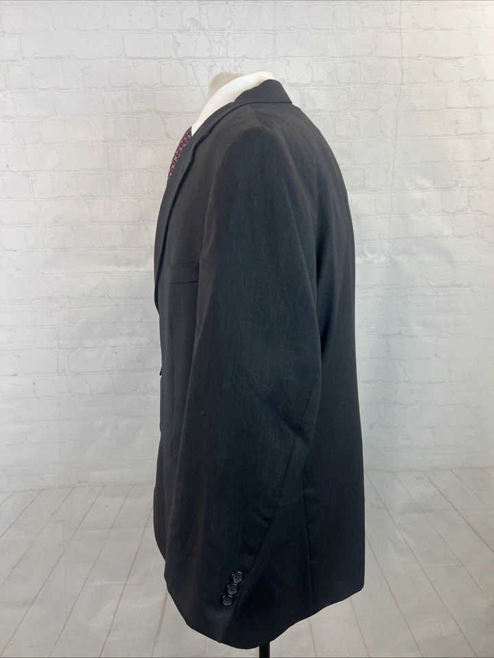 Blazer de lana maciza gris oscuro Nautica para hombre 46S $395 Foto 4 de 4