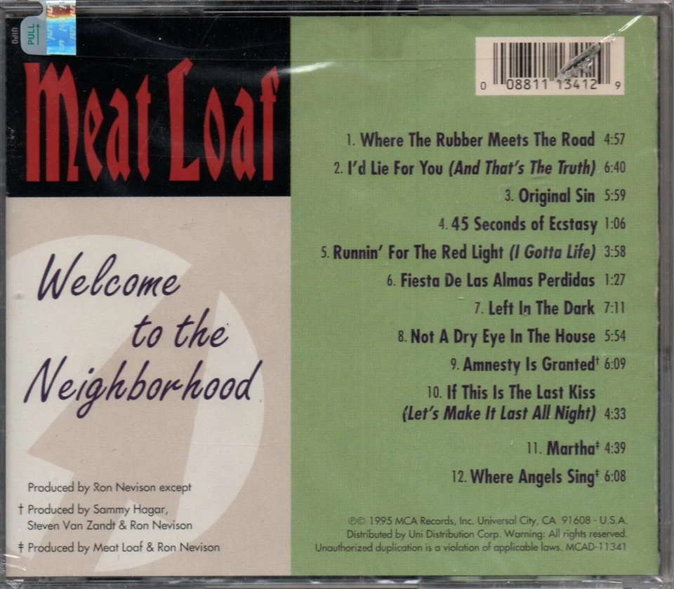 MEAT LOAF - Welcome To The Neighbourhood     CD - Bild 2 von 2