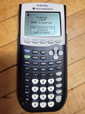 Texas Instruments TI-84 Plus Handheld Graphing Calculator LCD, Battery Power