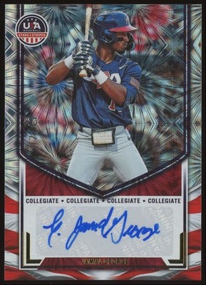 Jamal George Rookie /49 #NTS-JG 2025 Panini USA Stars & Stripes Fireworks Auto
