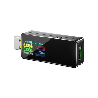Black USB Tester Electric Circuit Testing Device with HD LCD Screen