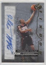 2007 Bowman Elevation Rookie Writings Blue 2/29 Thaddeus Young #RW-TY Auto 19bs