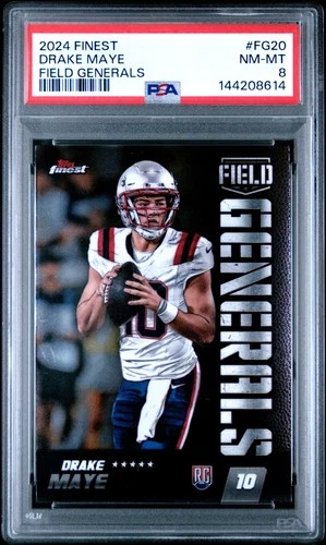 2024 TOPPS FINEST FIELD GENERALS #FG20 DRAKE MAYE ROOKIE RC PSA 8