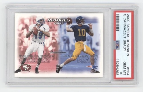 TOM BRADY 2000 SKYBOX DOMINION #234 ROOKIE PSA 10 NEW ENGLAND PATRIOTS Q1887