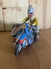 Osh/ Marx ? Vintage Tin Wind-Up Motorcycle Sidecar Toy Ages 8-11, 17 Years & Up