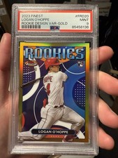 2023 Topps Finest Logan O'Hoppe  Rookie design variation Gold /50 PSA 9 RC