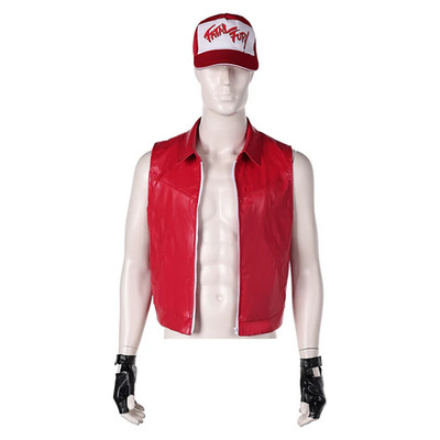 Terry Bogard Red Star Fighting Fury Inspire Real Leather Vest - ALL SIZES